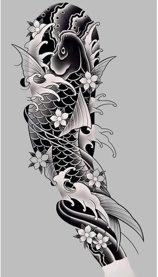 鯉魚紋身新設(shè)計(jì)，友情與陪伴的溫馨故事展